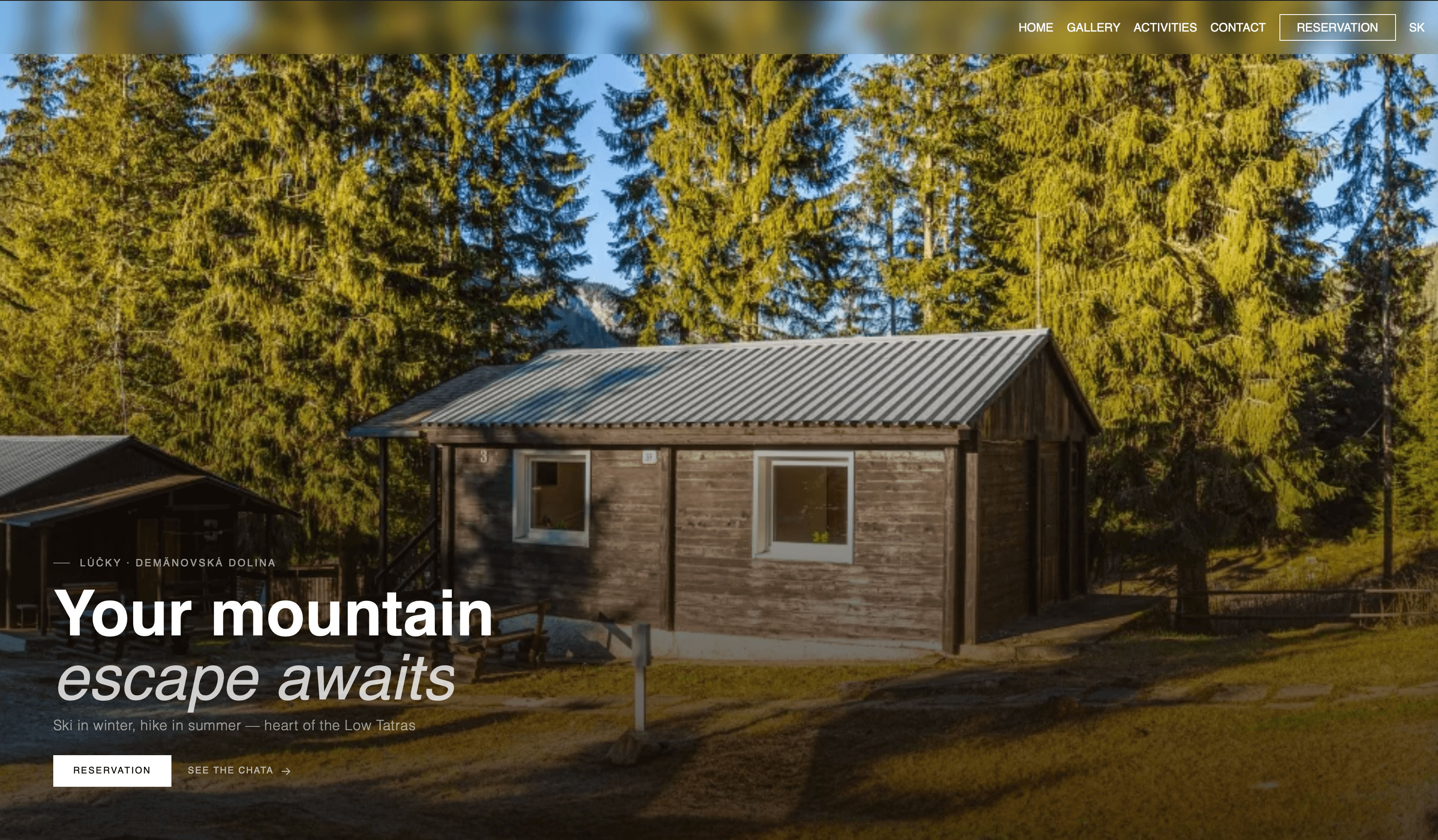 Chata Claudia - Website with booking system